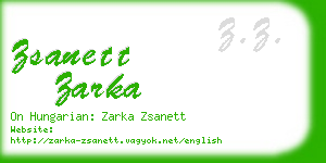 zsanett zarka business card